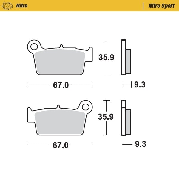 Nitro Sport Rear Brakepad - 2005-> 125->