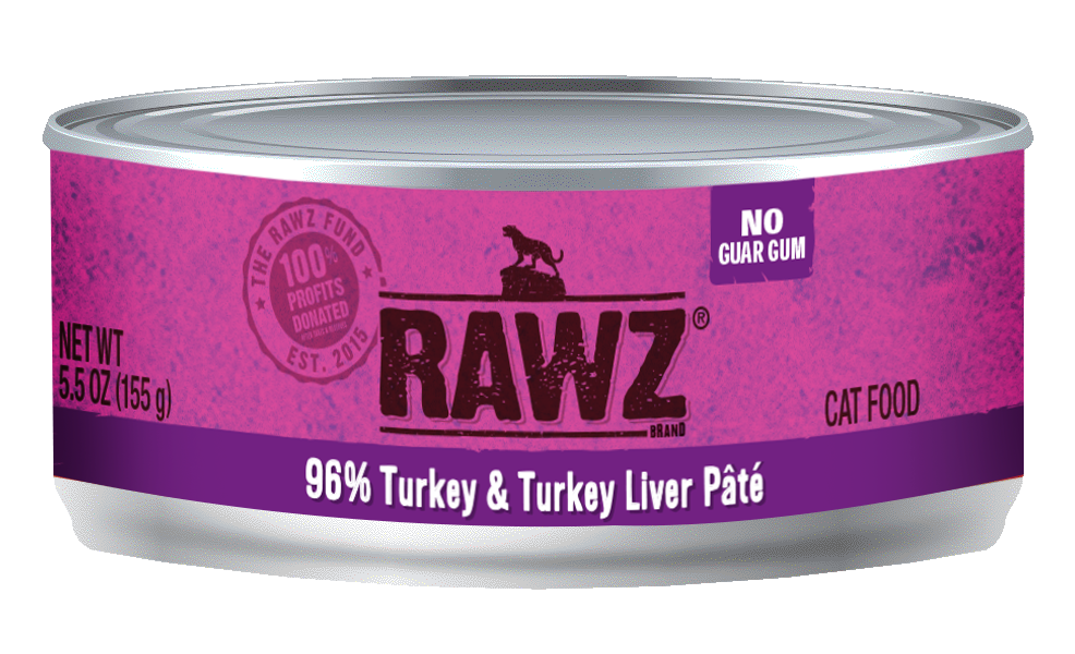 Rawz Natural Pet Food Rawz 96% Turkey/ Turkey Liver Pate 5.5 oz