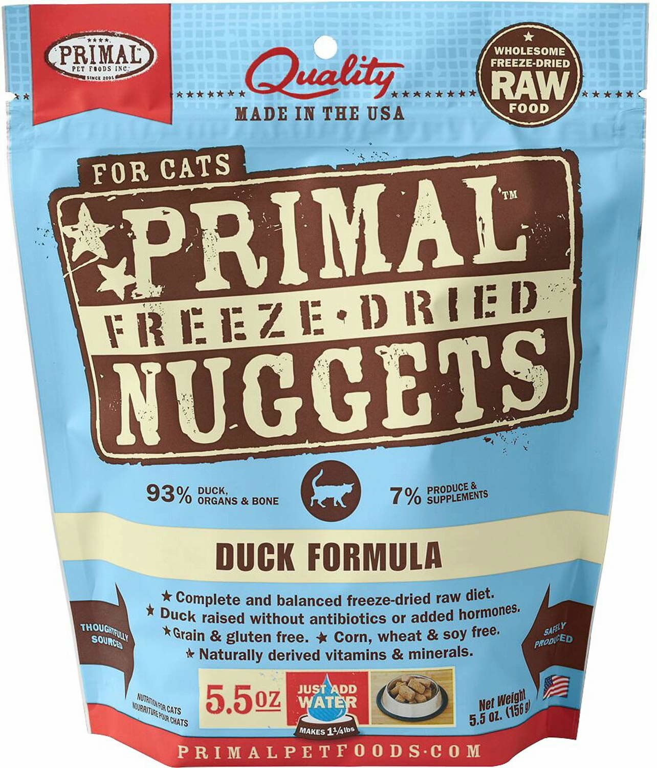Primal Pet Foods Primal Cat Freeze-Dried Duck 5.5 oz