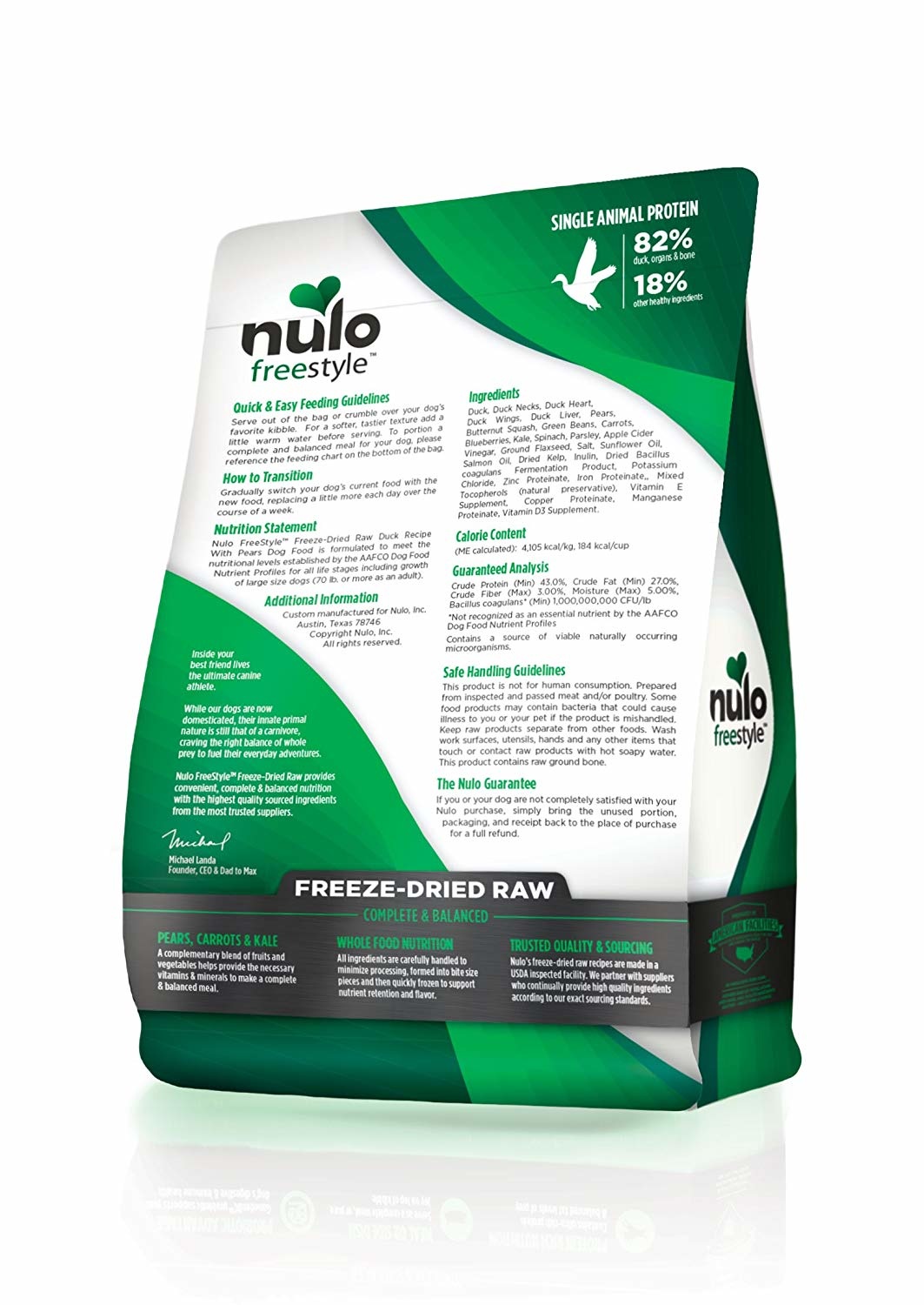 Nulo Nulo Freestyle Freeze Dried Duck Pear 5 oz