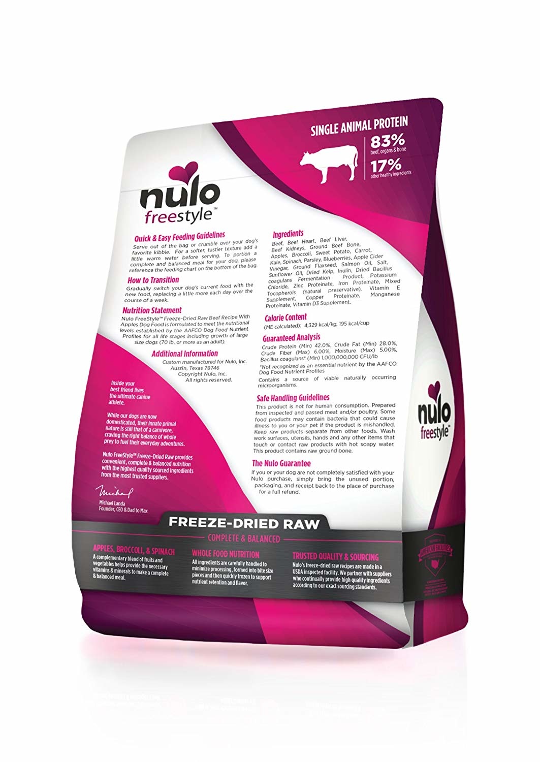 Nulo Nulo Freestyle Freeze Dried Beef with Apples 13 oz