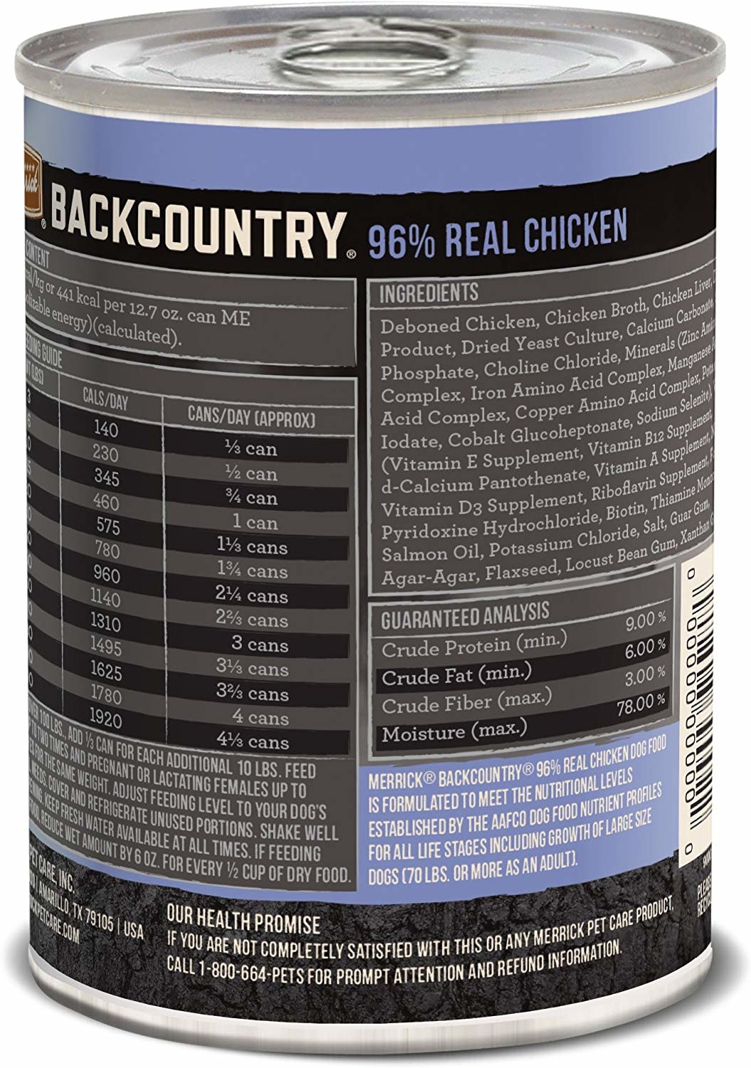 Merrick Merrick Backcountry 96% Chicken 12.7oz