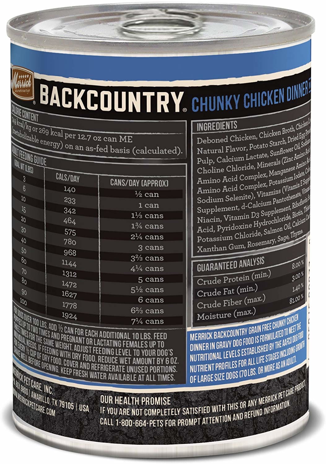Merrick Merrick Backcountry Chunky Chicken 12.7 oz