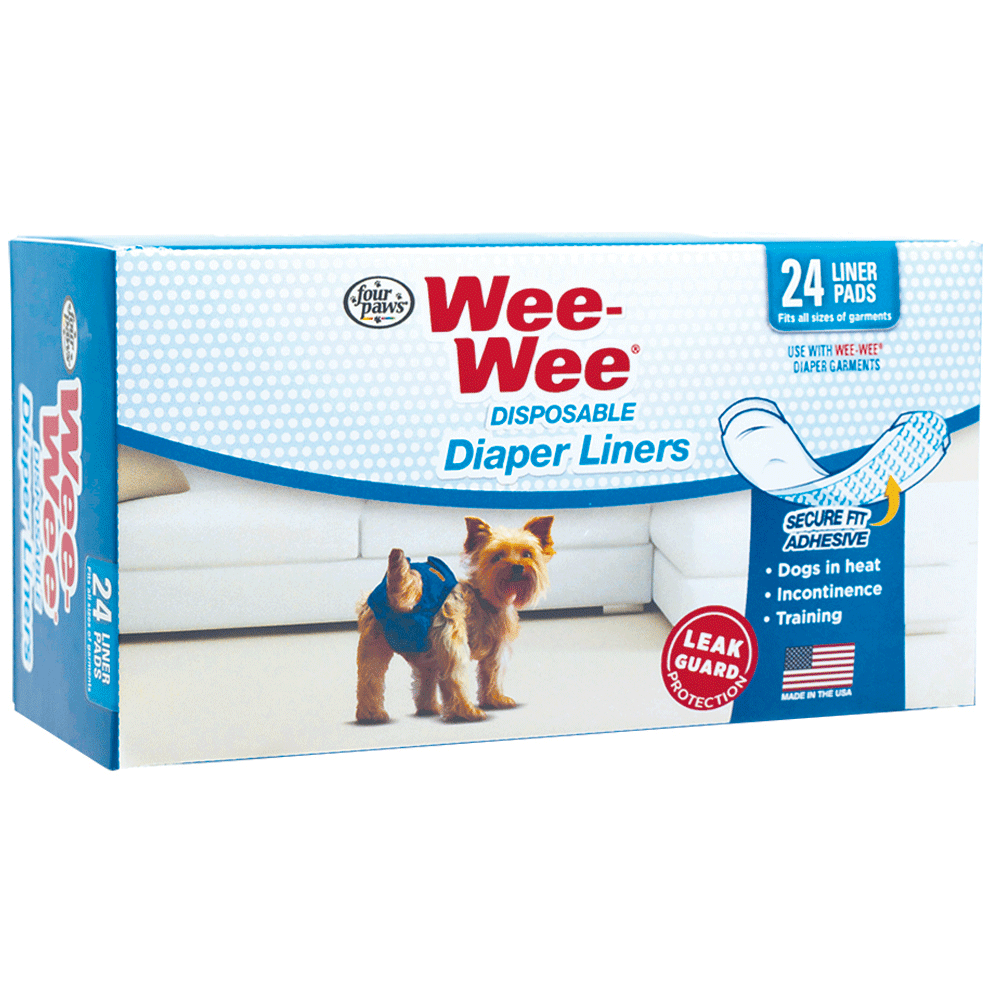 Four Paws Products LTD Wee Wee Disp Diaper Liners 24 pk