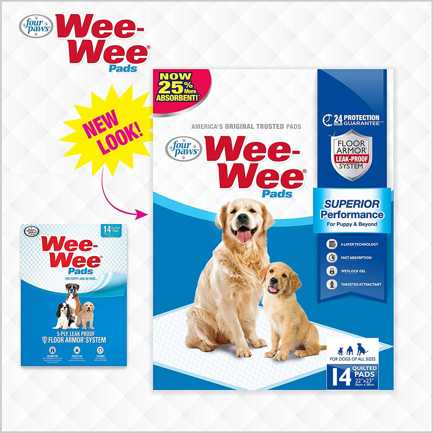 4 paws wee wee pads