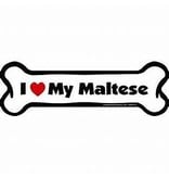 Imagine This I Love My Maltese Bone  Magnet