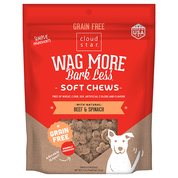 Cloud Star Wag More Beef & Spinach Soft Chew 5oz