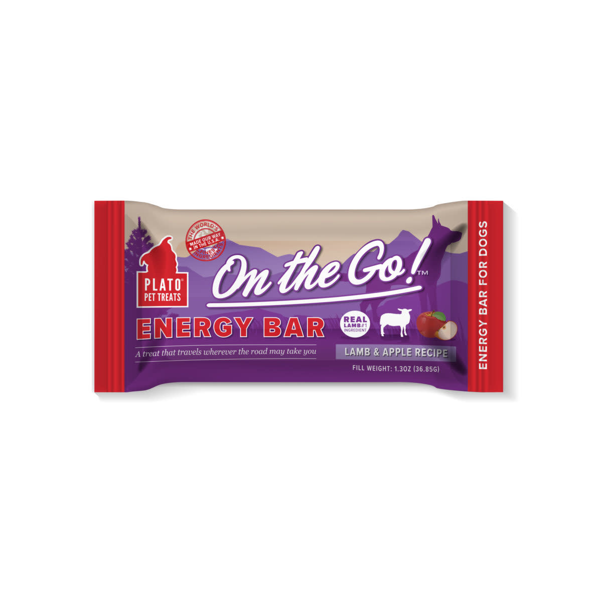 Plato On The Go Energy Bar Lamb 1 3 Oz P And F Pet Provisions