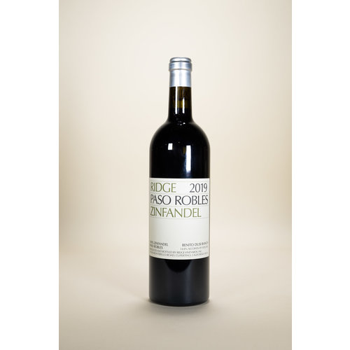 Ridge, Zinfandel, Paso Robles, 2019, 750ml Ridge, Zinfandel, Paso Robles, 2019, 750ml