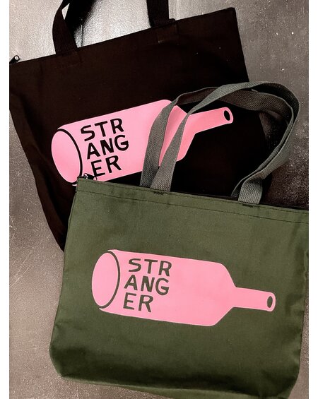 Stranger Stranger TOTE Bag Green & Pink