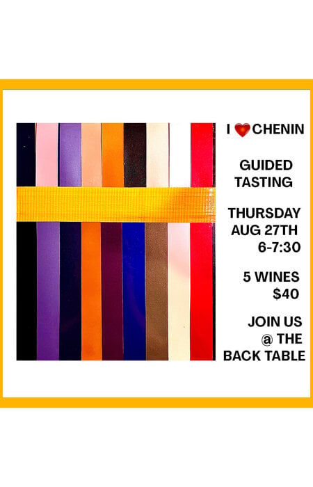 Class: Specialty Tasting 8-27-26 - I Heart Chenin Blanc Class: Specialty Tasting 8-27-26 - I Heart Chenin Blanc