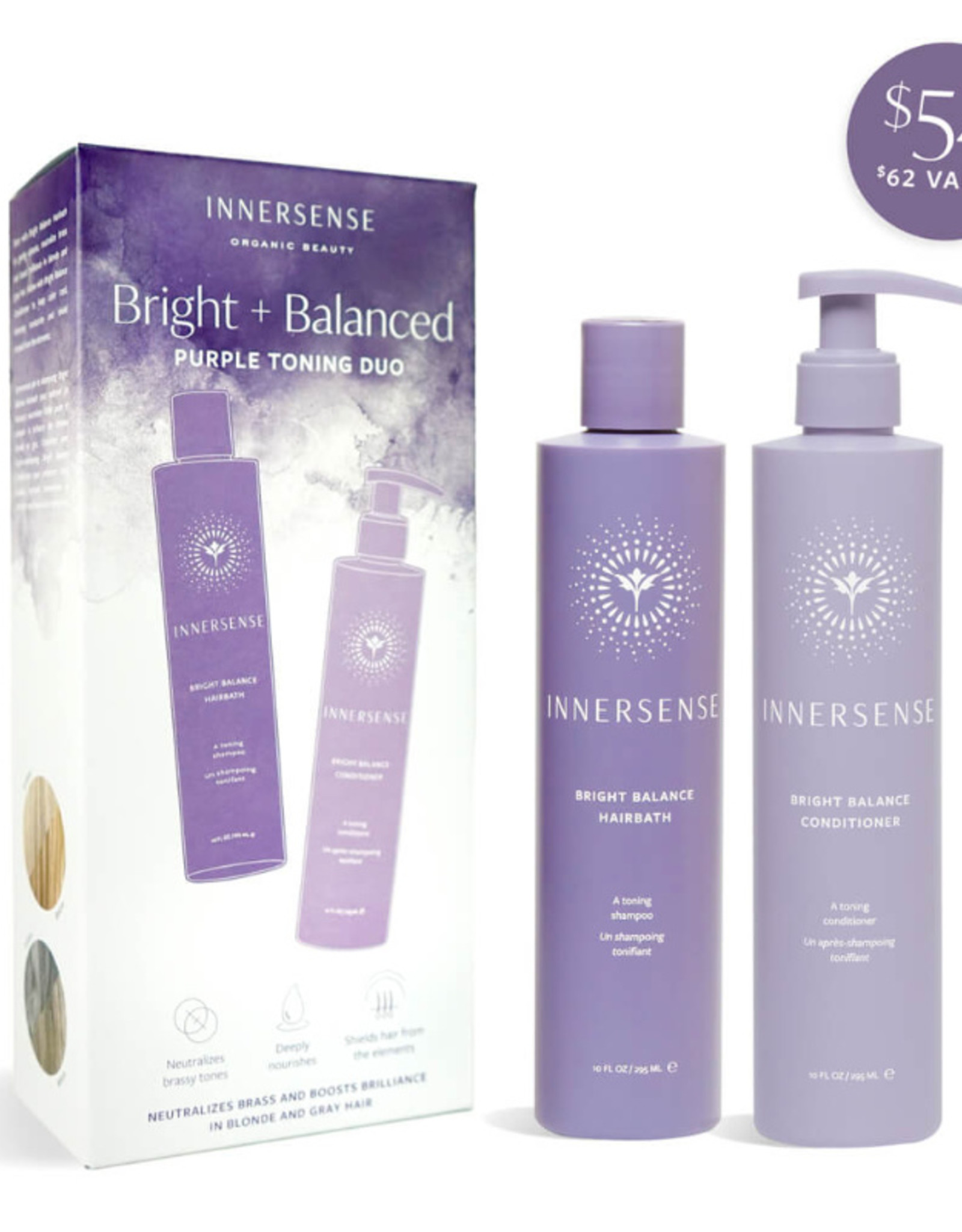 Innersense Bright + Balanced Purple Toning Duo
