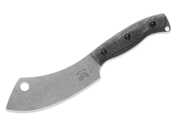 White River White River Camp Cleaver Black Burlap Micarta (WRCC55-BBL)