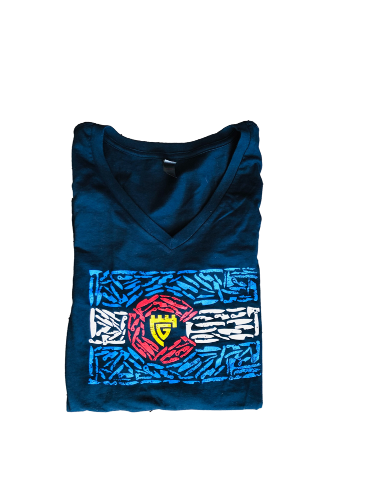 CastleGate CastleGate Colorado Flag  Womens XL Navy