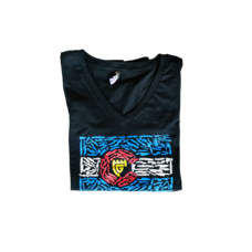 CastleGate CastleGate Colorado Flag  Womens XXL Black