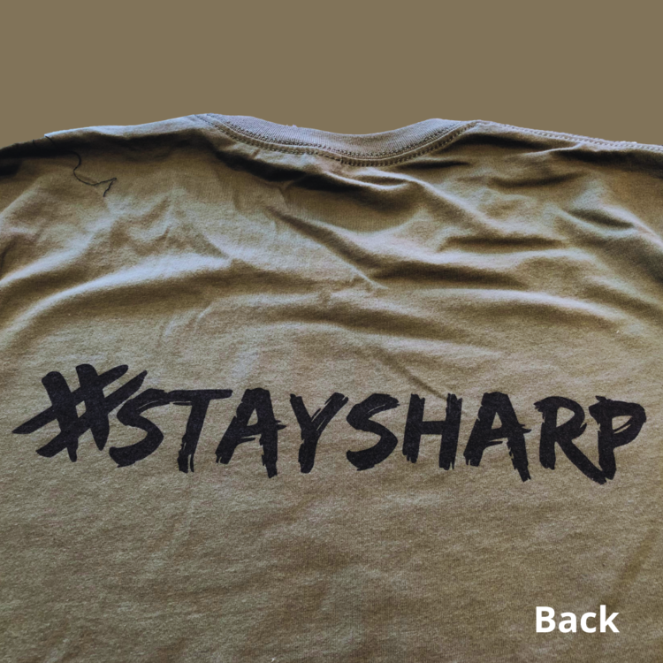 CastleGate CastleGate T-Shirt #StaySharp Army Green (L)