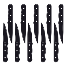CastleGate Kitchen Pack: 10 Knives (No Serrated Knives)