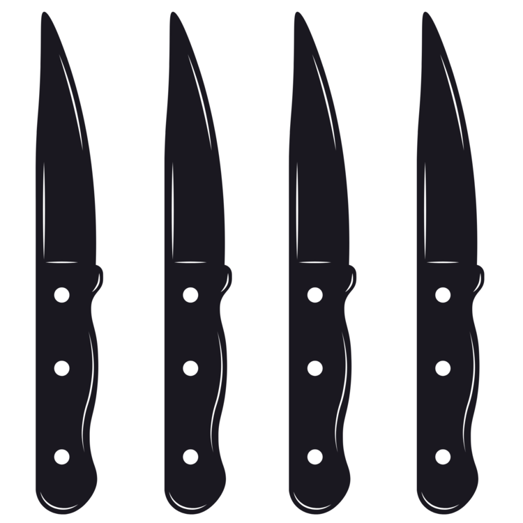 CastleGate Kitchen Pack: 4 Knives (No Serrated Knives)