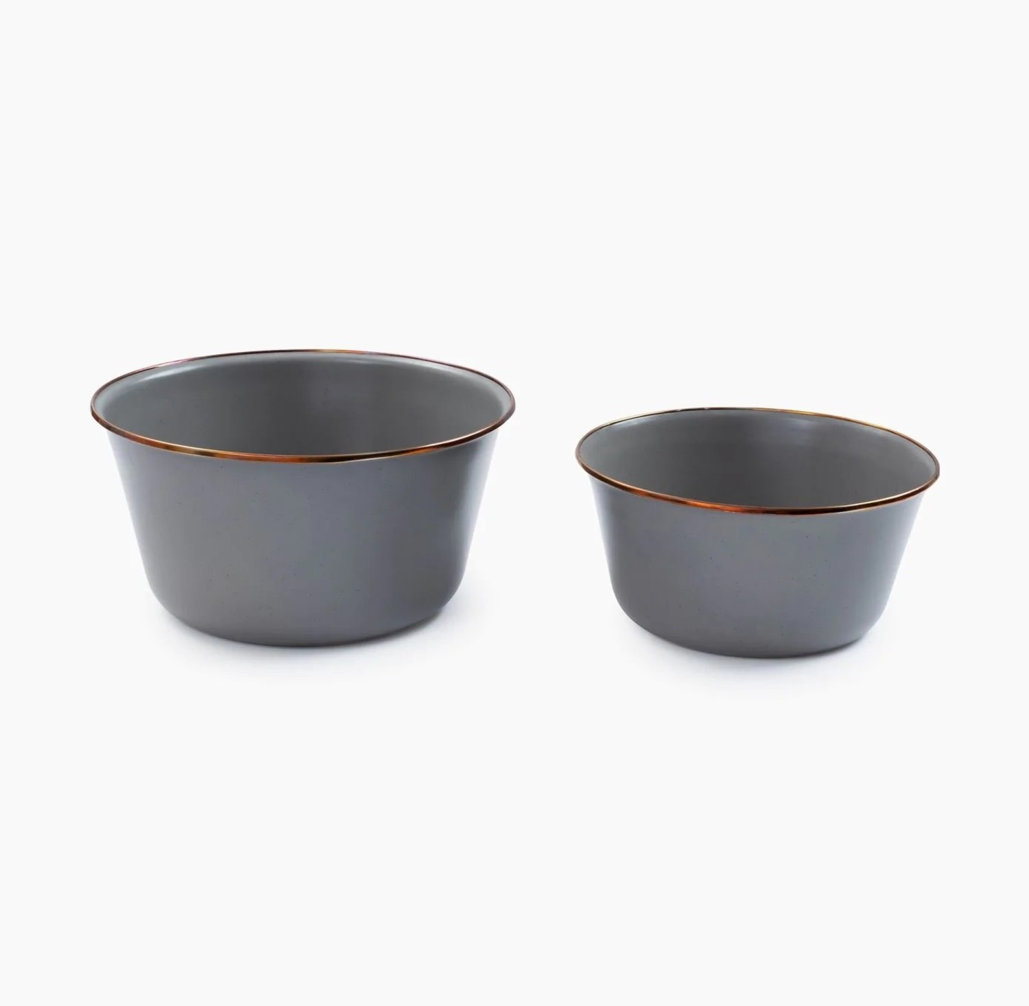 Barebones Enamel Mixing Bowl Set Slate Gray