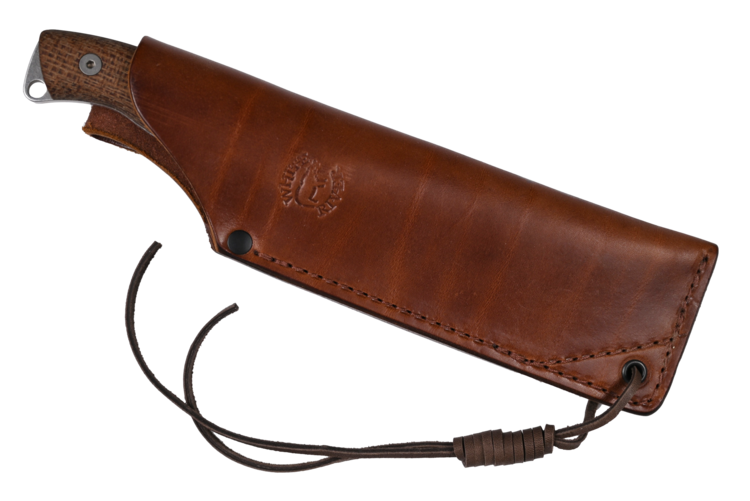 White River White River Camp Cleaver Natural Burlap Micarta (WRCC55-BNA)