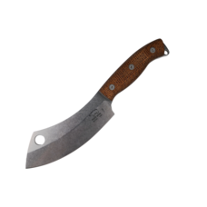 White River White River Camp Cleaver Natural Burlap Micarta (WRCC55-BNA)
