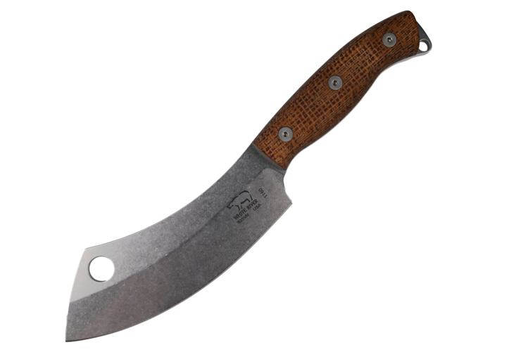 White River White River Camp Cleaver Natural Burlap Micarta (WRCC55-BNA)