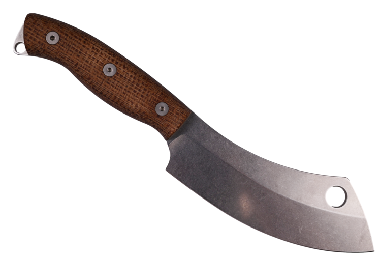White River White River Camp Cleaver Natural Burlap Micarta (WRCC55-BNA)