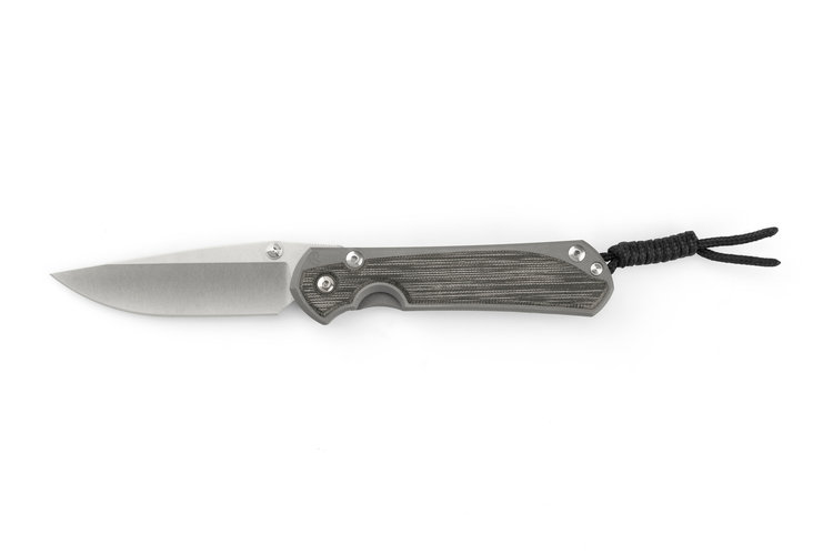 Chris Reeve Knives Chris Reeve Small Sebenza 31 Drop Point Black Canvas Micarta (S31-1200)