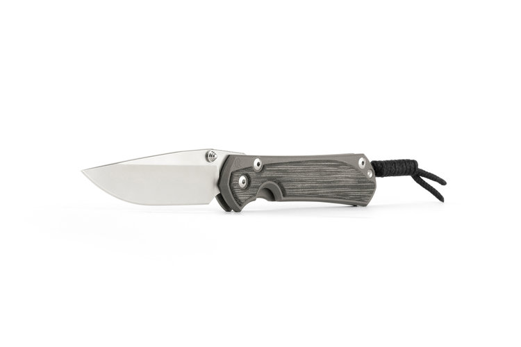 Chris Reeve Knives Chris Reeve Small Sebenza 31 Drop Point Black Canvas Micarta (S31-1200)