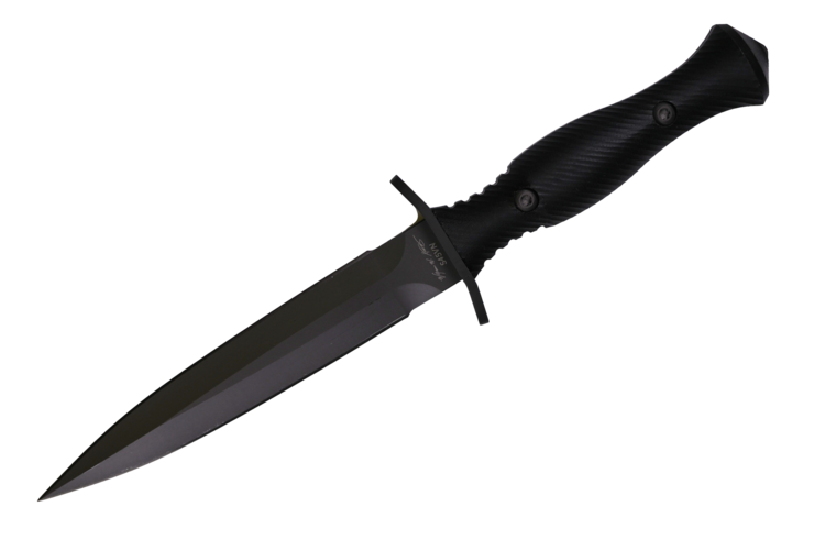Spartan Blades Spartan Blades, HARSEY DAGGER BLK/BLK w/Kydex BLK (SB49BKBKKYBK)