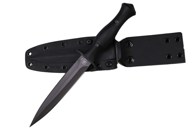 Spartan Blades Spartan Blades, HARSEY DAGGER BLK/BLK w/Kydex BLK (SB49BKBKKYBK)
