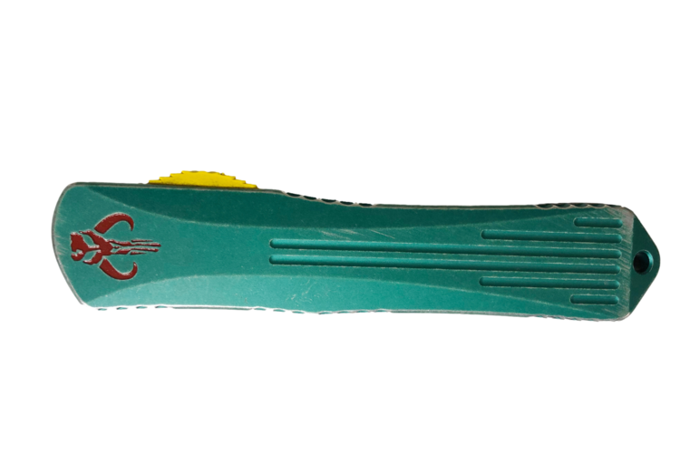 Heretic Heretic Manticore X Bounty Hunter Green Camo Carbon Battleworn Full Serrated Tanto Blade (H031-8C-BOUNTY)