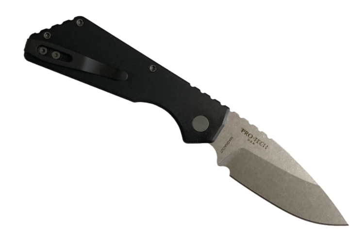 Pro-Tech Pro-Tech Strider PT+ Stonewash Magnacut Blade Black Handle (PT201)