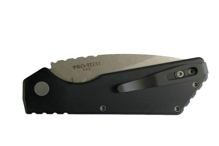 Pro-Tech Pro-Tech Strider PT+ Stonewash Magnacut Blade Black Handle (PT201)