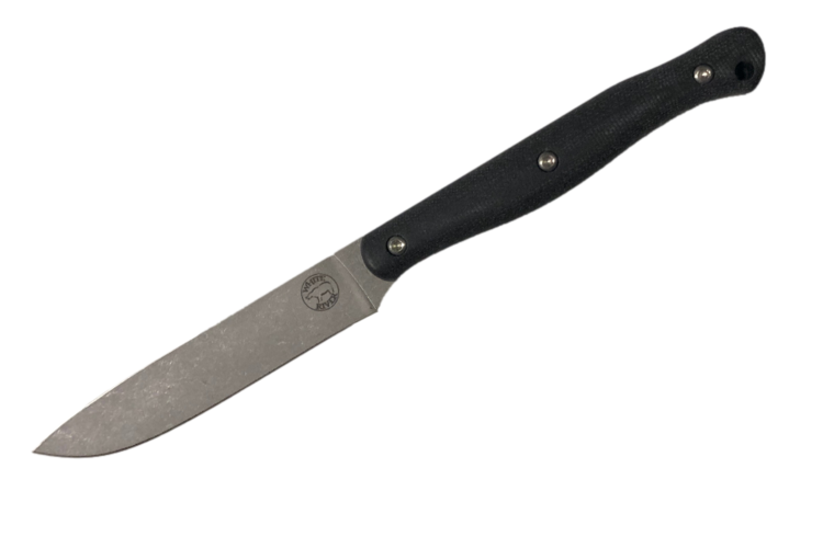 White River White River Exodus 4 Black Canvas Micarta (WREX4-MBL)