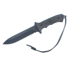 Chris Reeve Knives Chris Reeve Green Beret 7" Spear Point Serrated Black (GB7-1001)