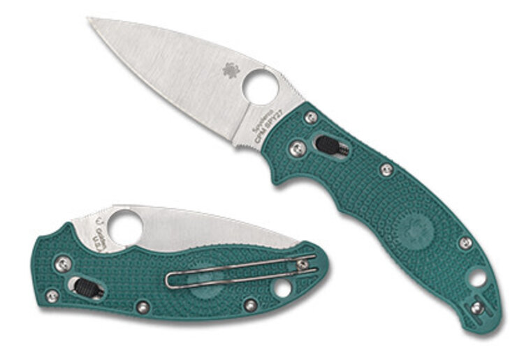 Spyderco Spyderco Manix 2 Mineral Blue Lightweight CPM SPY27 Plain Edge (C101PCBL2)