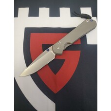 Chris Reeve Knives Chris Reeve Large Sebenza 31 Plain Drop Point Stonewash Blade Bead Blast Handle (L31-1644)