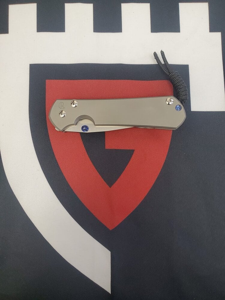Chris Reeve Knives Chris Reeve Large Sebenza 31 Plain Drop Point Stonewash Blade Bead Blast Handle (L31-1644)