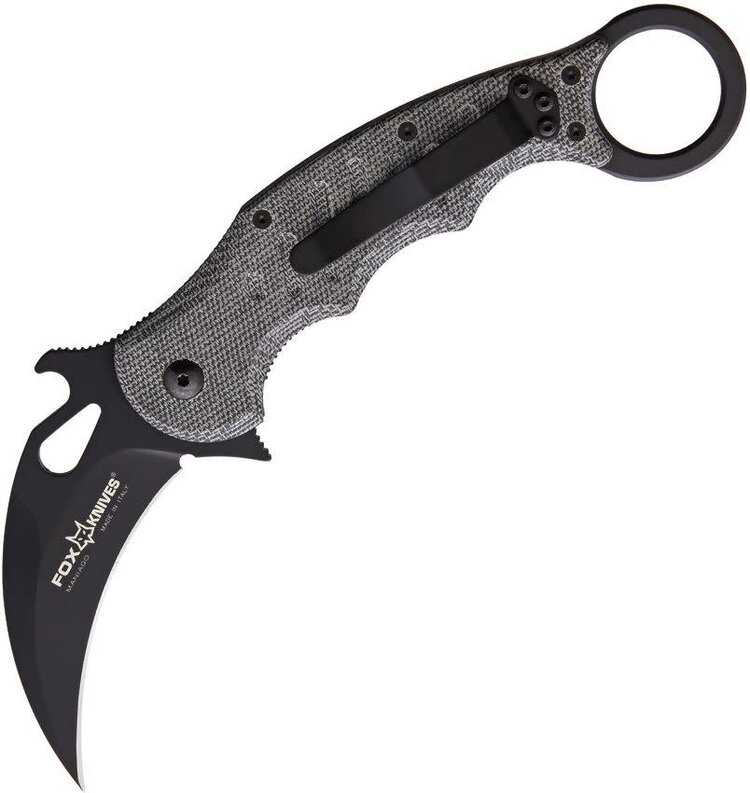 Fox Karambit Linerlock Black Blade Black Handle