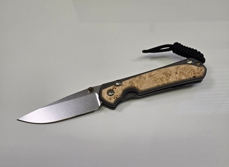 Chris Reeve Knives Chris Reeve Small Sebenza 31 Inlay Box Elder Drop Point (S31-1108)