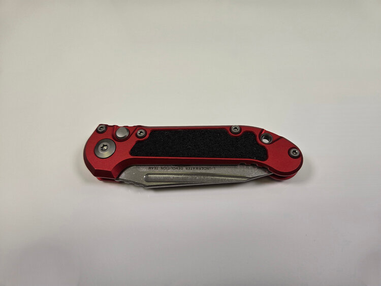 Microtech Microtech LUDT Gen Ⅲ Stonewash Tanto Blade Red Handle W/ Traction Tape Inserts (1136-10RD)