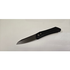 Pro-Tech Pro-Tech Oligarch Auto Black Aluminum Handle Smokey Grey DLC Magnacut Blade (DS121)