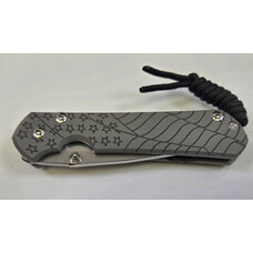 Chris Reeve Knives Chris Reeve Small Sebenza 31 Glass Blasted Forever Flag Stonewash Drop Point Magnacut (S31-1690)