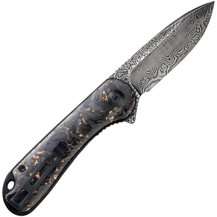 Civivi Civivi Elementum Linerlock Damascus Blade Copper Shred Resin Handle (CIVC907CDS3)