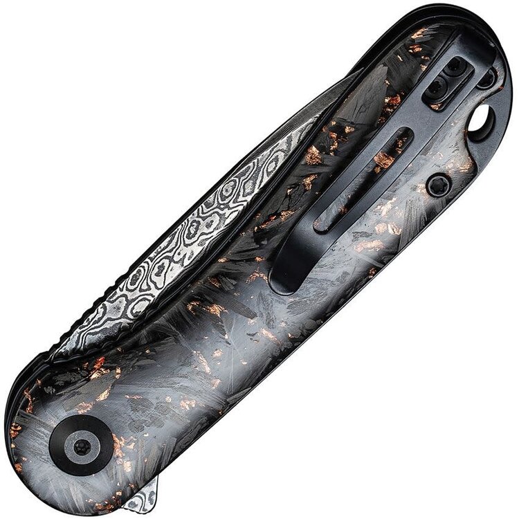 Civivi Civivi Elementum Linerlock Damascus Blade Copper Shred Resin Handle (CIVC907CDS3)