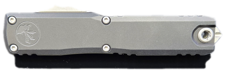 Microtech Microtech Ultratech Gen Ⅲ ZBP Single Edge Part Serrated Apocalyptic Blade Black Chassis (1121-11AP)