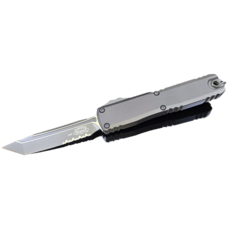 Microtech Microtech Ultratech Gen Ⅲ ZBP Tanto Edge Black Blade Partial Serrated Tactical Chassis (1123-2T)