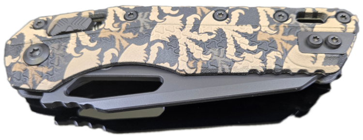 Microtech Microtech MSI Single Edge Black Blade Polymer Claw Burst Camo (210T-1PMCWC-Z4)