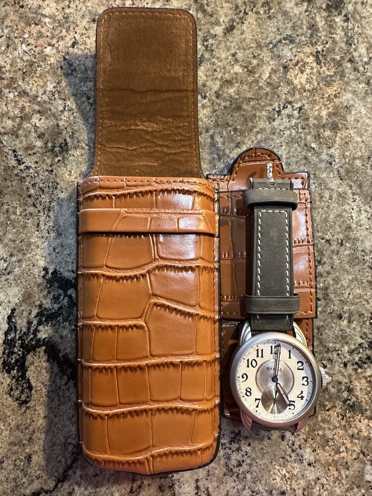 Richard Paige Richard Paige Watch 478 WRocket, Titanium 15 Jewel Elgin fro 1904, antique Military style dial 2 tone